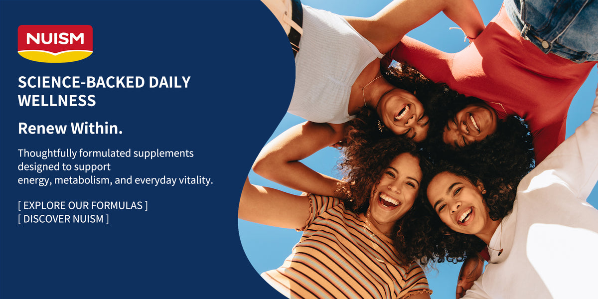 NUISM science-backed daily wellness. Renew Within.